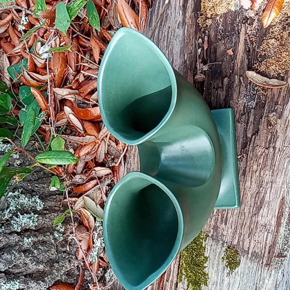 Vintage Hyalyn Pottery 1950's Double Vase,pattern388,Made in North Carolina,USA